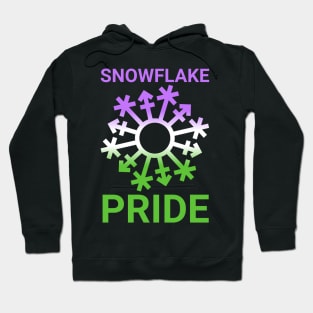 Snowflake Pride - genderqueer flag colors Hoodie